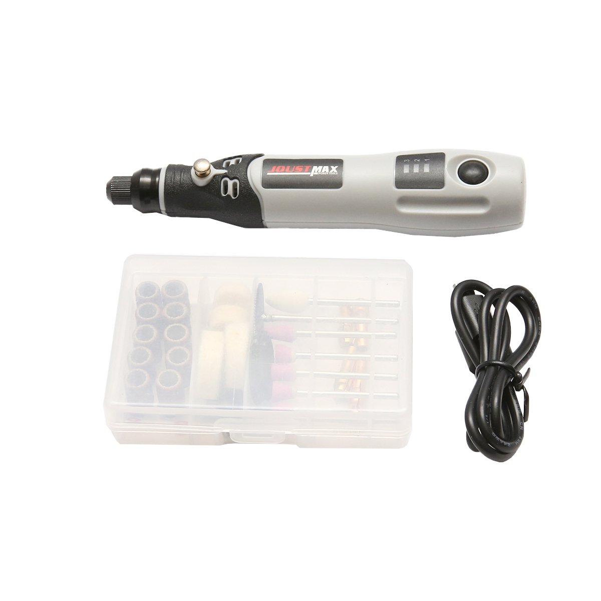 Mini polizor drept cu acumulator 4.2V 600mAh, 15000rpm cu 40 accesorii Joustmax